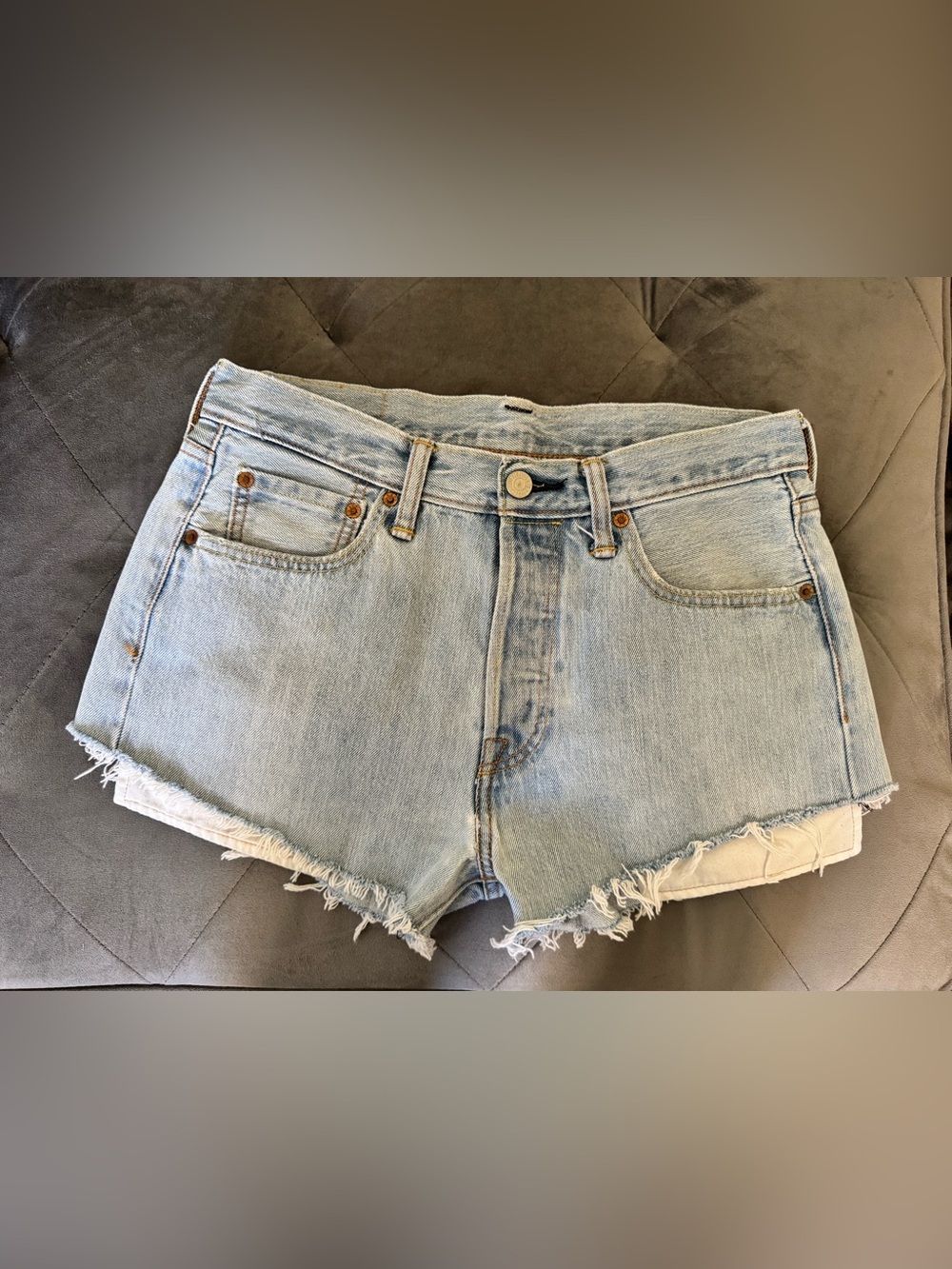 Levi's Light Blue Denim Cutoff Shorts